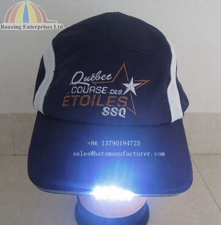 LED lights caps marathon running sports hats