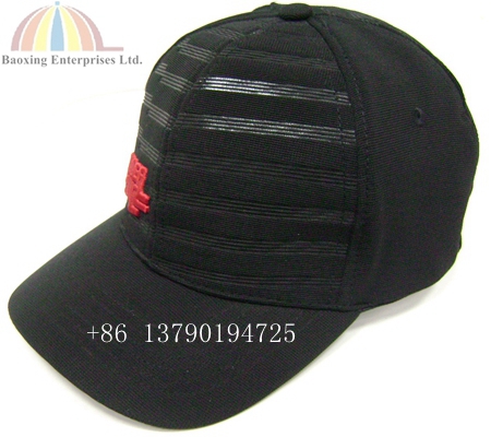 embossed ottoman polyester flex fitted cap