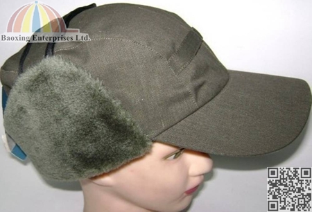 winter cap with ear flaps and neck warmer