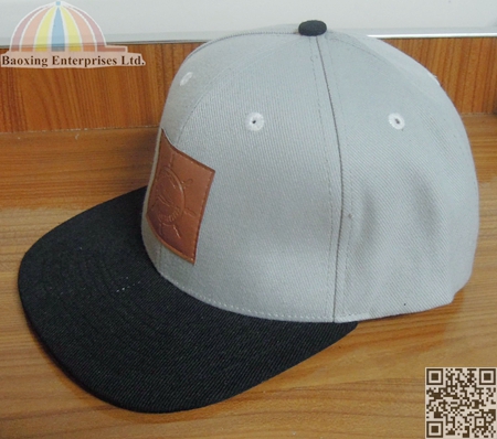 custom embossed leather logo snapback hats