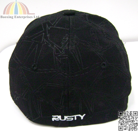 custom embossed pattern flex fit cap