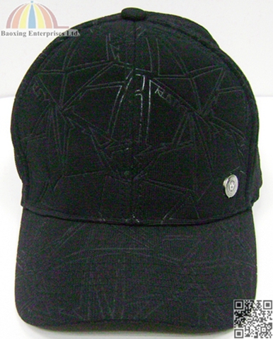 custom embossed pattern flex fit cap