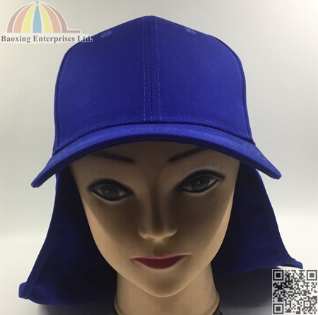 UPF50+ uv protection sun cap with neck flap