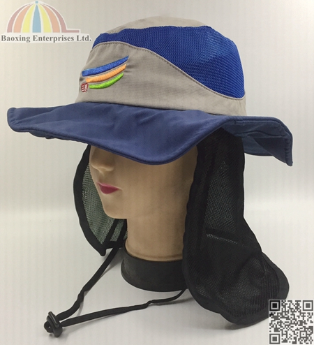 customized logo outdoor hat with Neck Flap Cover